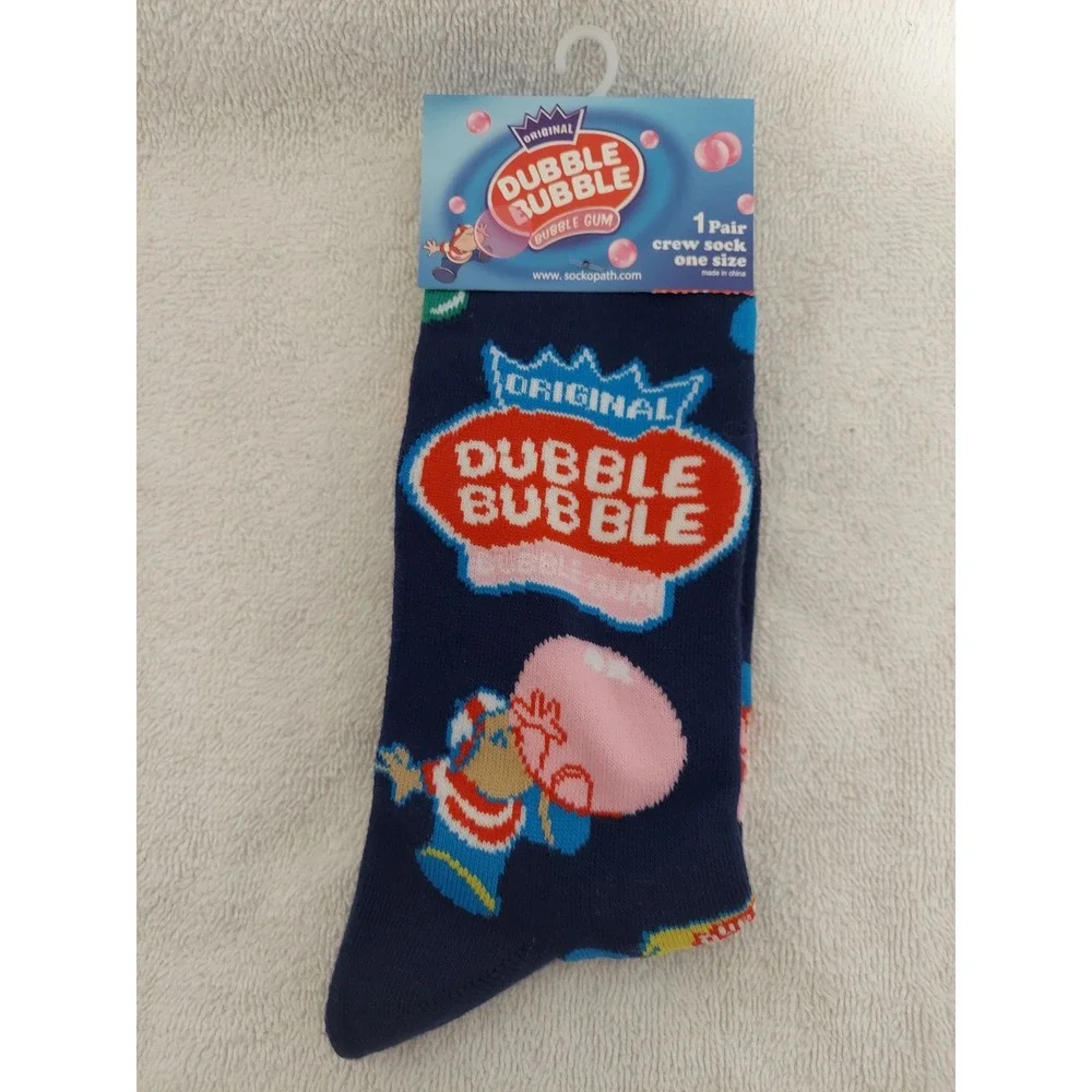 Dubble Bubble Crew Socks One Size‎ Novelty Candy Socks